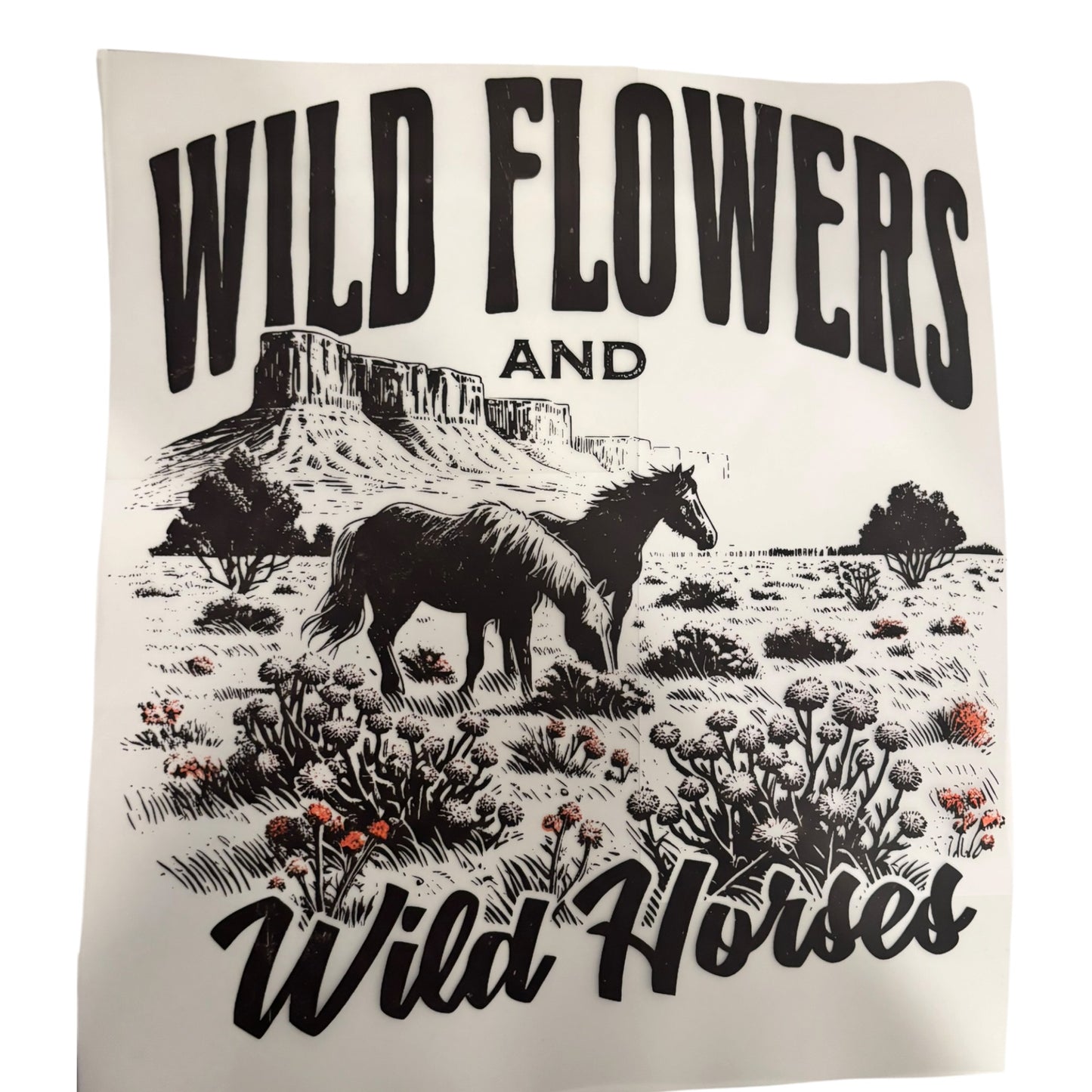 #120 Wild Flowers & Wild Horses Print