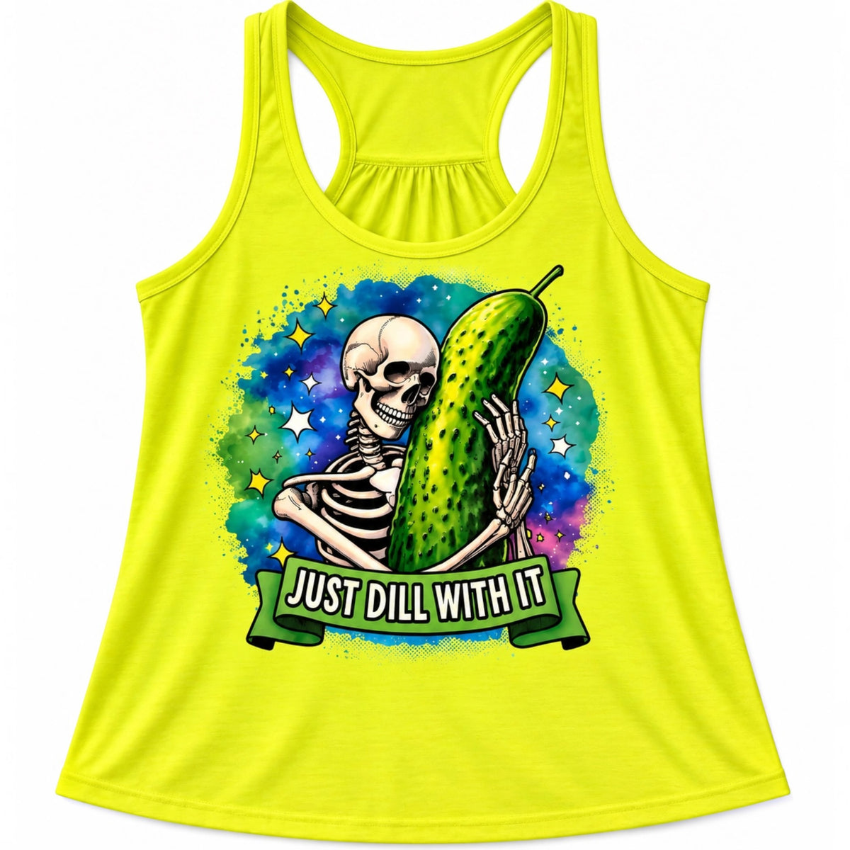Ladies Neon Scrunch Back Tank