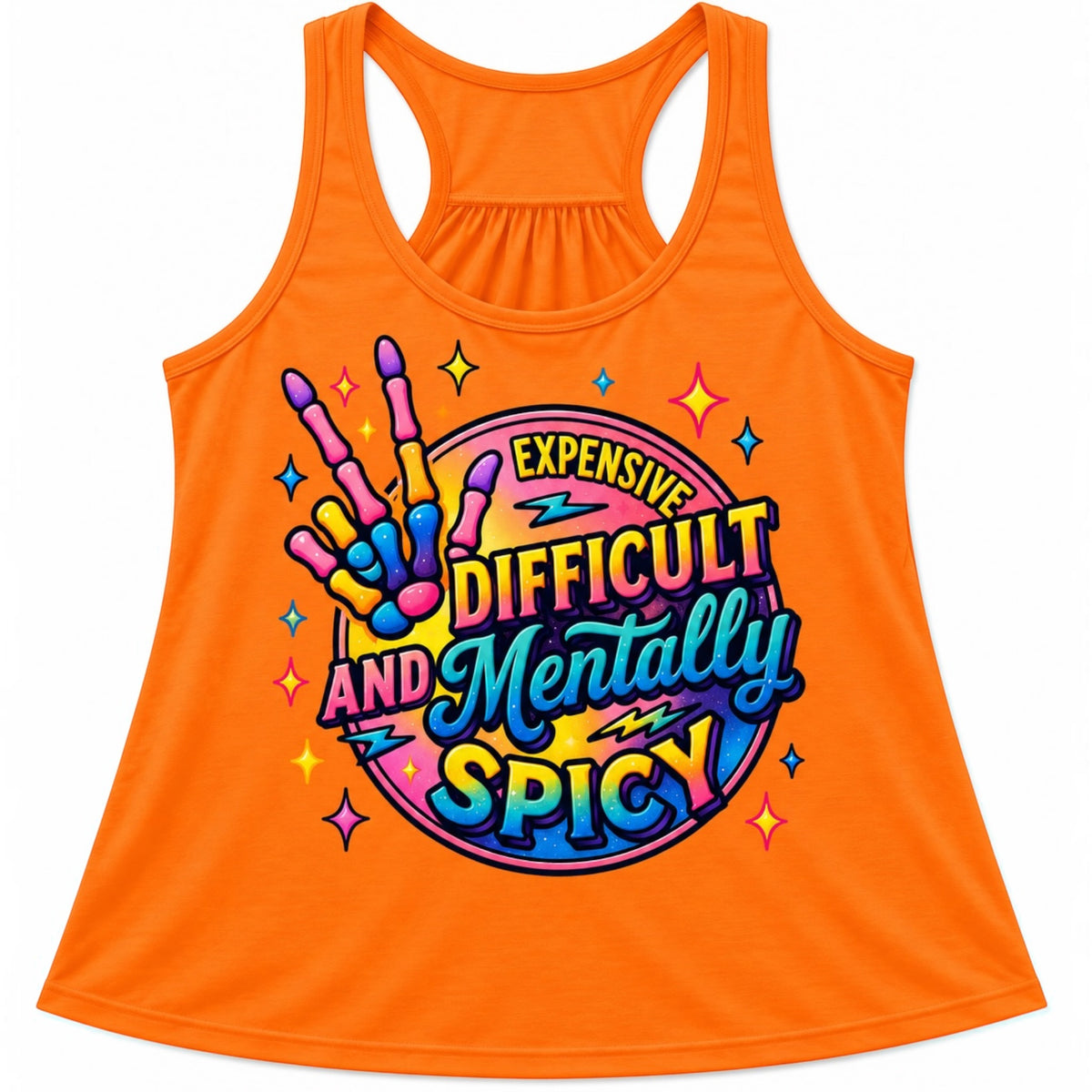 Ladies Neon Scrunch Back Tank