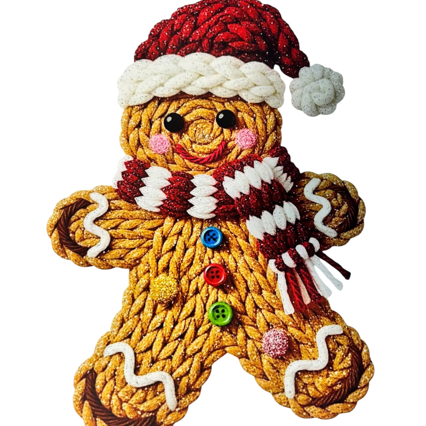 Item #123 Knitted Look LARGE PRINT