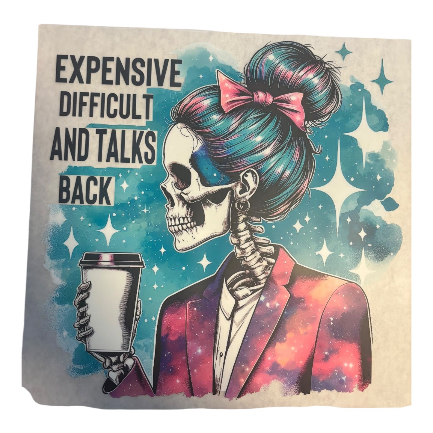 Expensive & Talks Back DTF Image