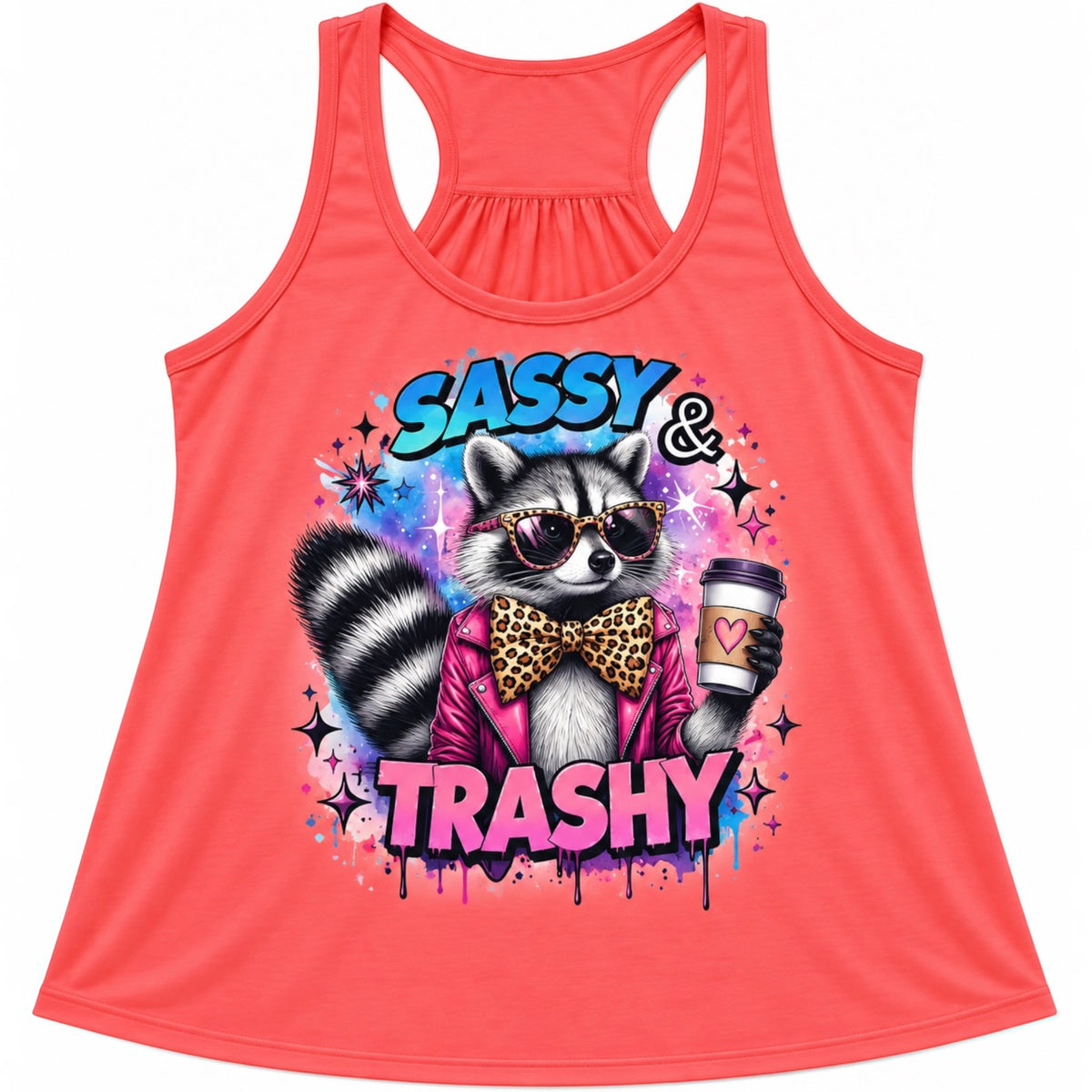 Ladies Neon Scrunch Back Tank