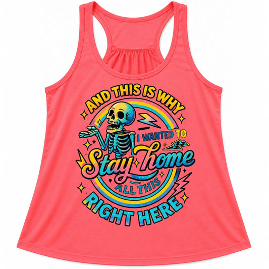 Ladies Neon Scrunch Back Tank