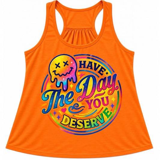 Ladies Neon Scrunch Back Tank