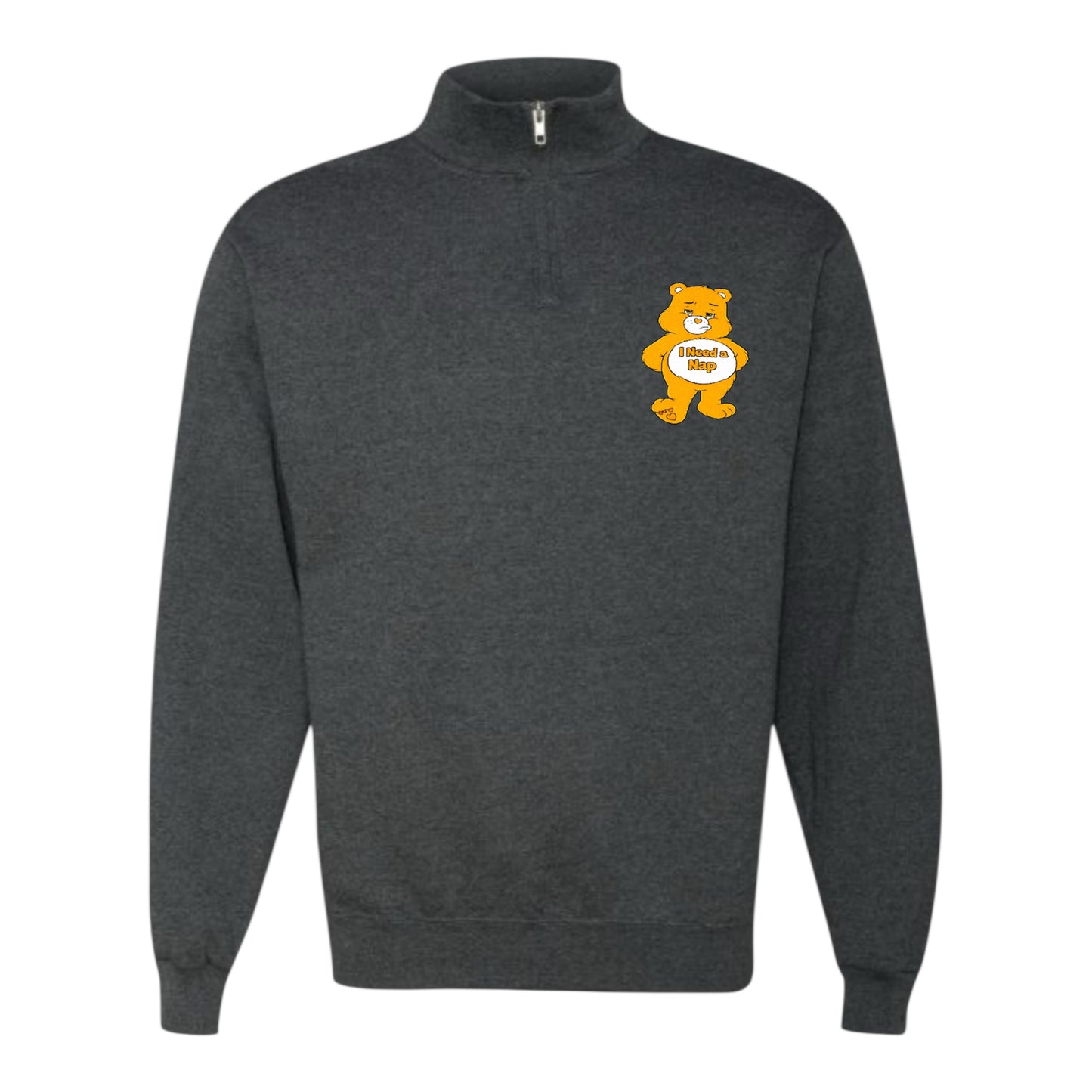 Swear Bear Quarter Zip Fleece Pull Over I Need A Nap Bear