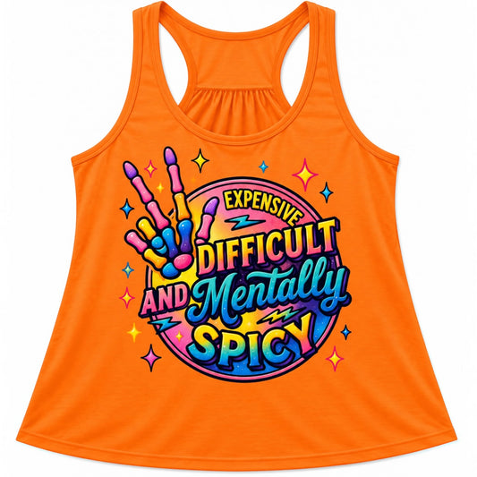 Ladies Neon Scrunch Back Tank