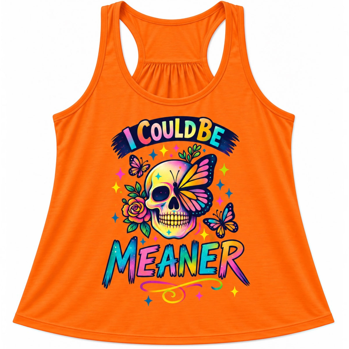 Ladies Neon Scrunch Back Tank
