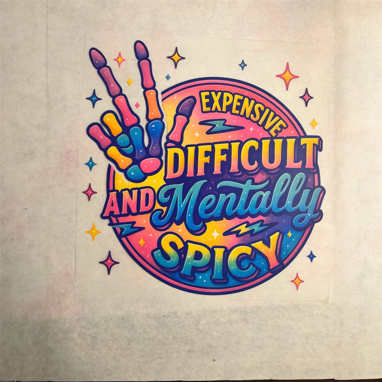 Mentally Spicy DTF Image