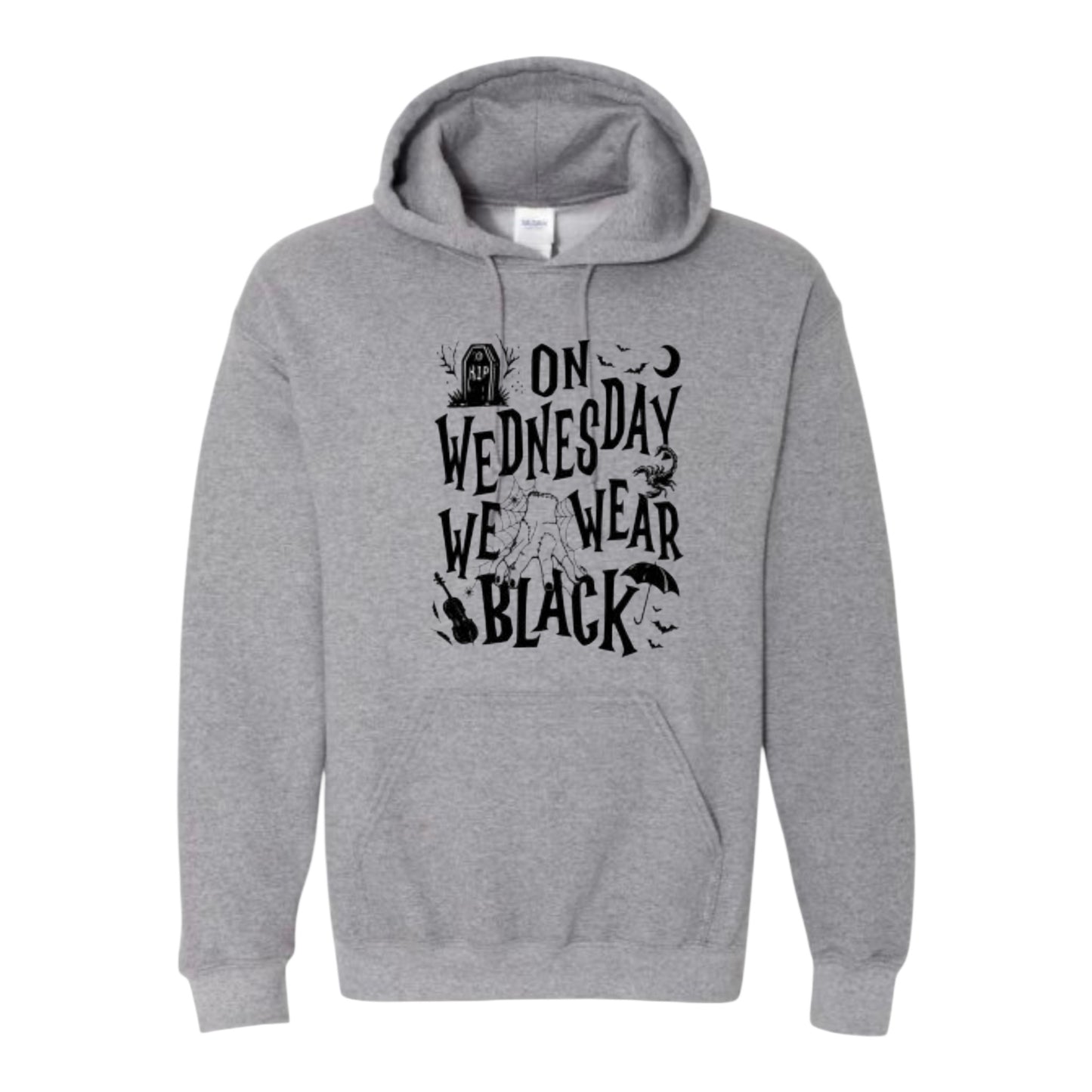 On Wednesdays We Wear Black Unisex Hoodie