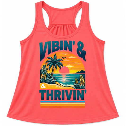 Ladies Neon Scrunch Back Tank