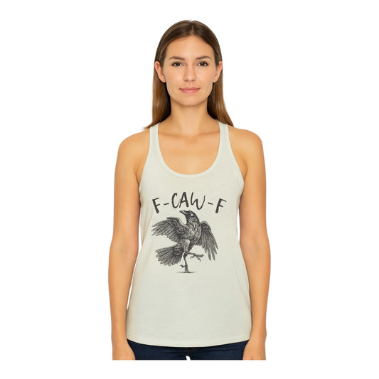 F-CAW-F Scrunch Back Ladies Tank Top