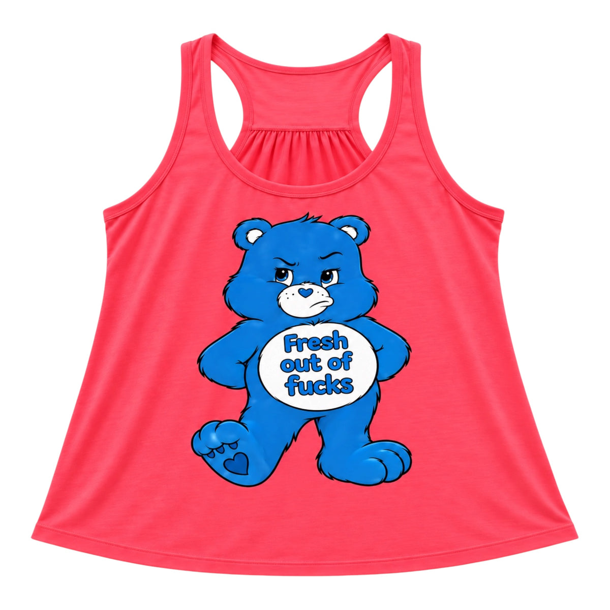Ladies Neon Scrunch Back Tank