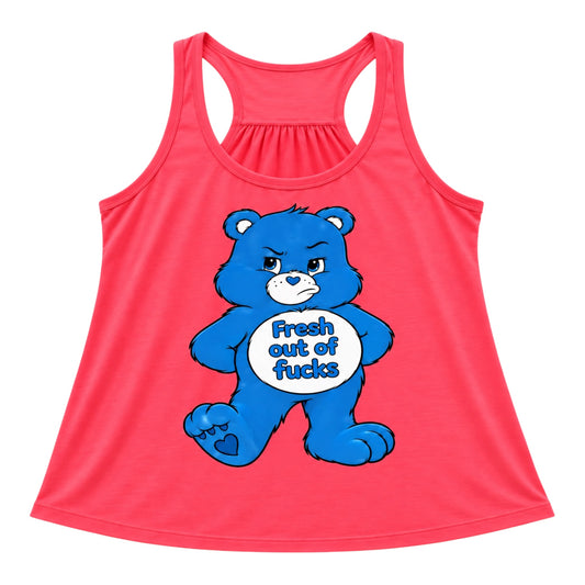 Ladies Neon Scrunch Back Tank